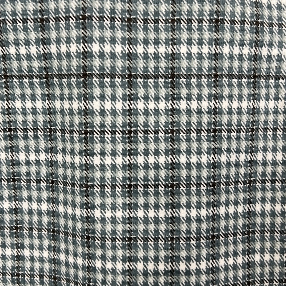 NWT Liverpool Bia Knit Pencil Skirt Herringbone Plaid Blue Gray White 8 - Picture 3 of 11